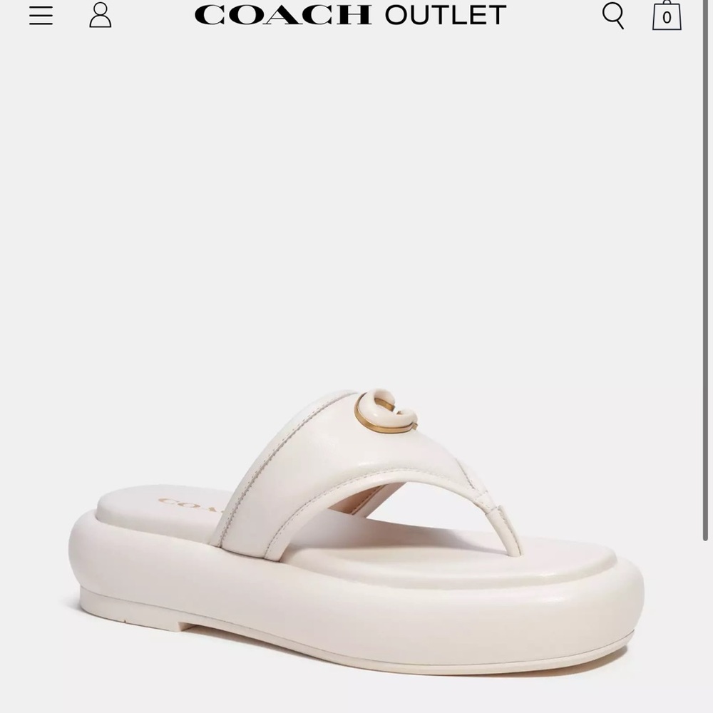 Coach Sylvie Sandal in white